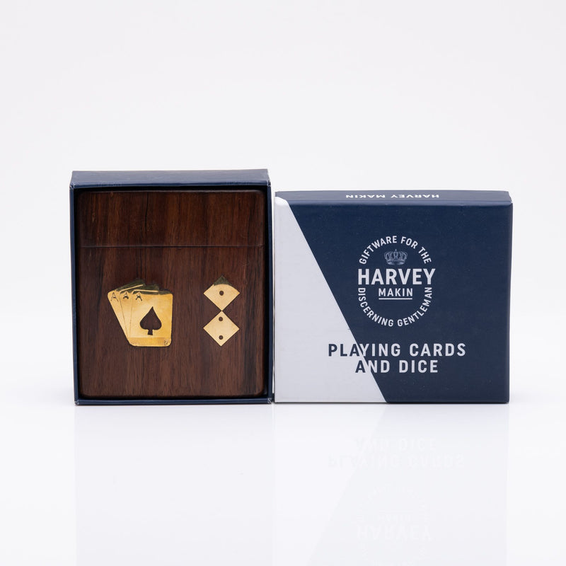 Harvey Makin Pack of Playing Cards & Dice In Wooden Box
