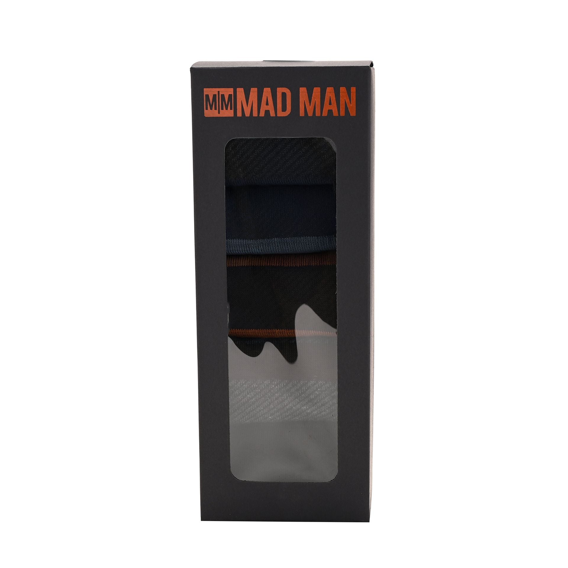 Mad Man Striped Socks 5 Pair Boxed