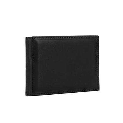 Mad Man Black 3 Fold Money Clip Wallet