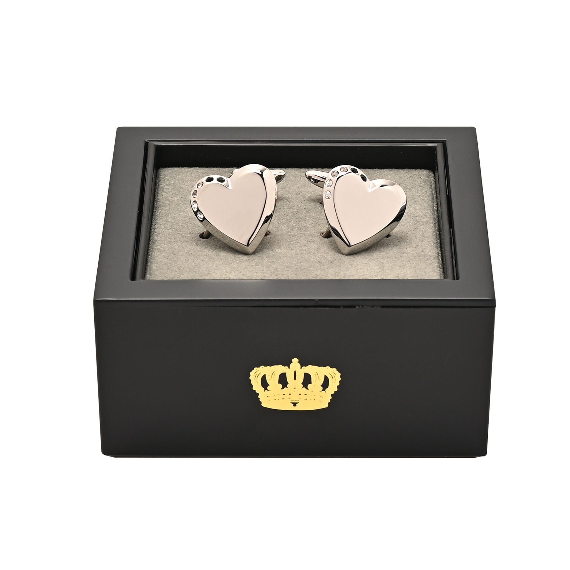 Harvey Makin Crystal Heart Cufflinks