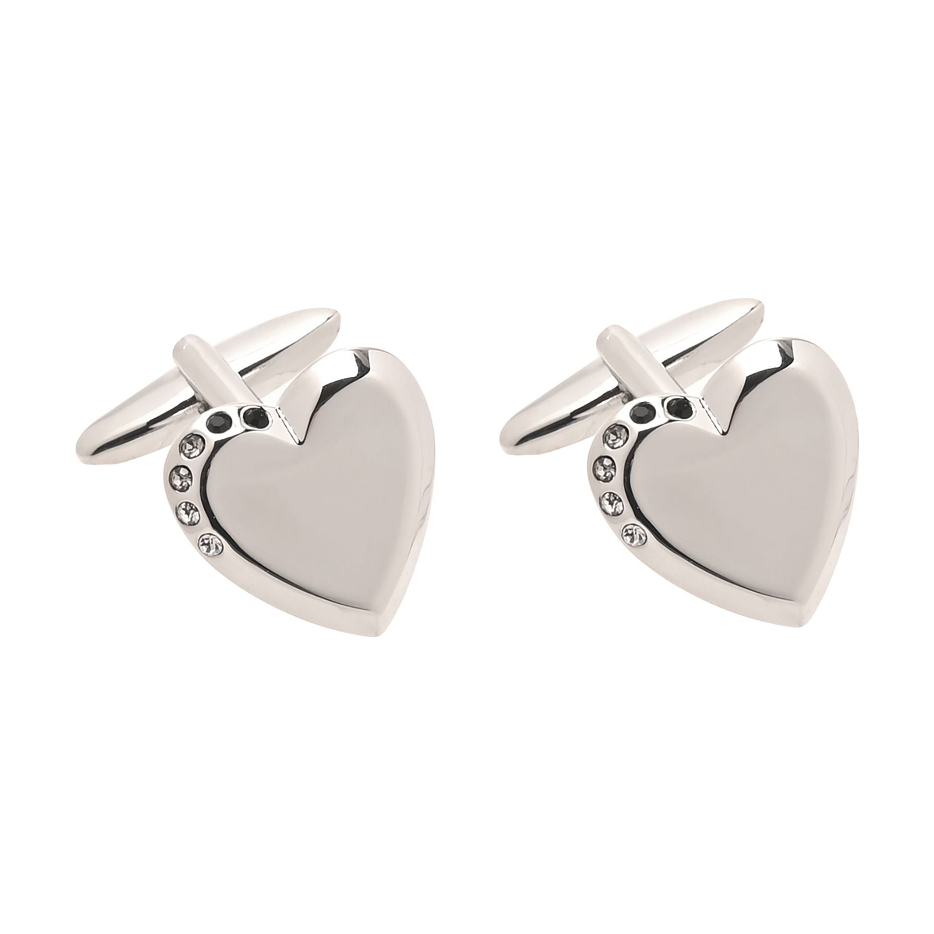 Harvey Makin Crystal Heart Cufflinks