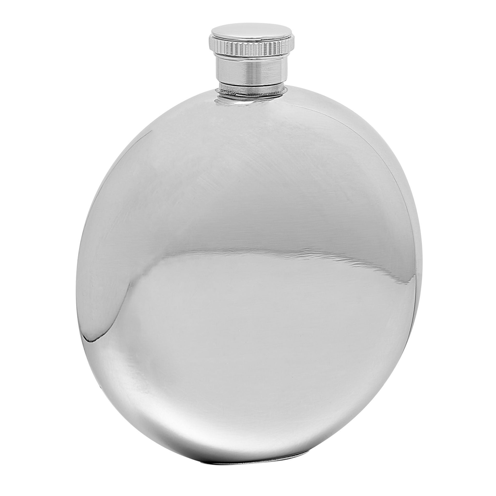 Harvey Makin Round Hip Flask - 5oz Stainless Steel