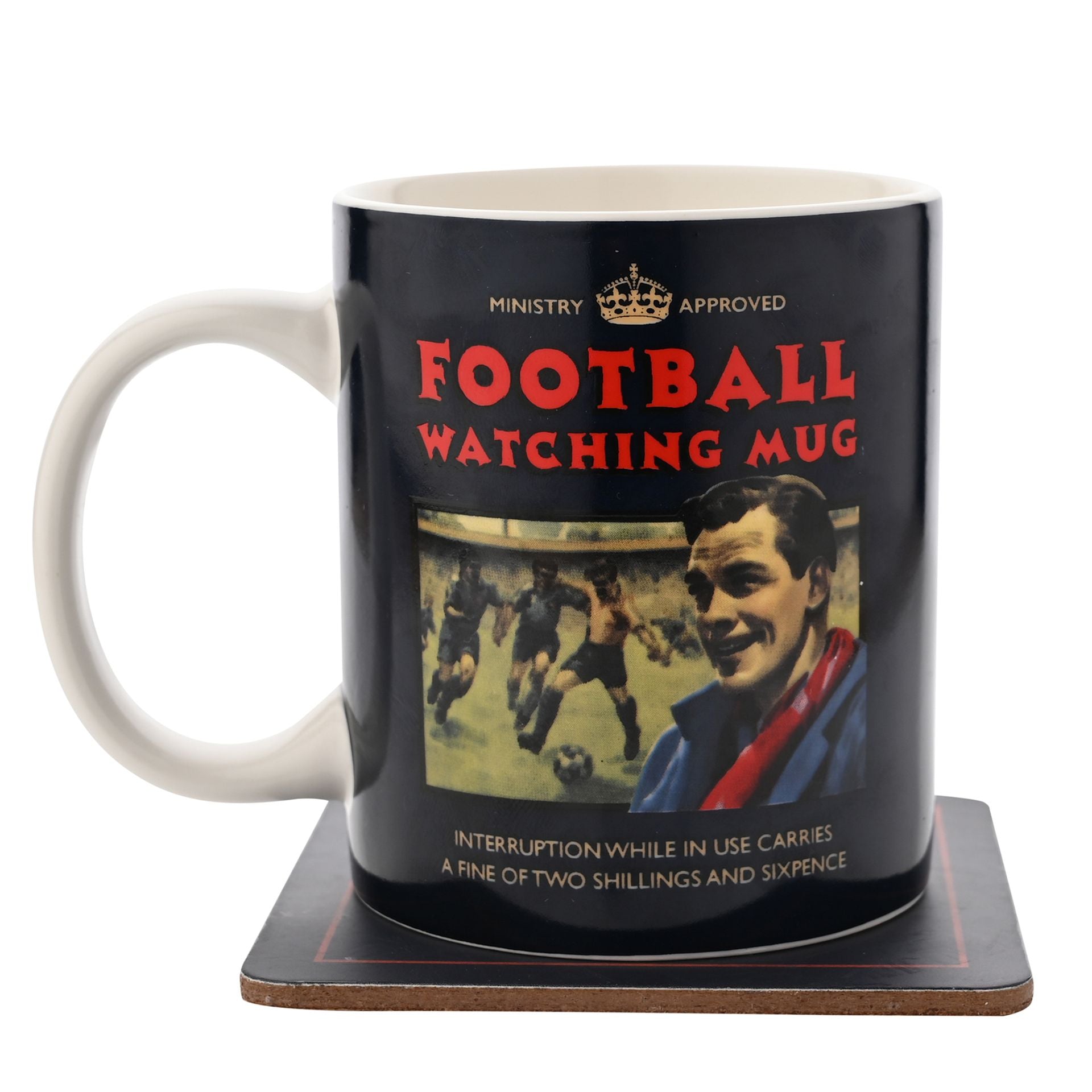 Civil Defence Football Watching Mug and Coaster Set