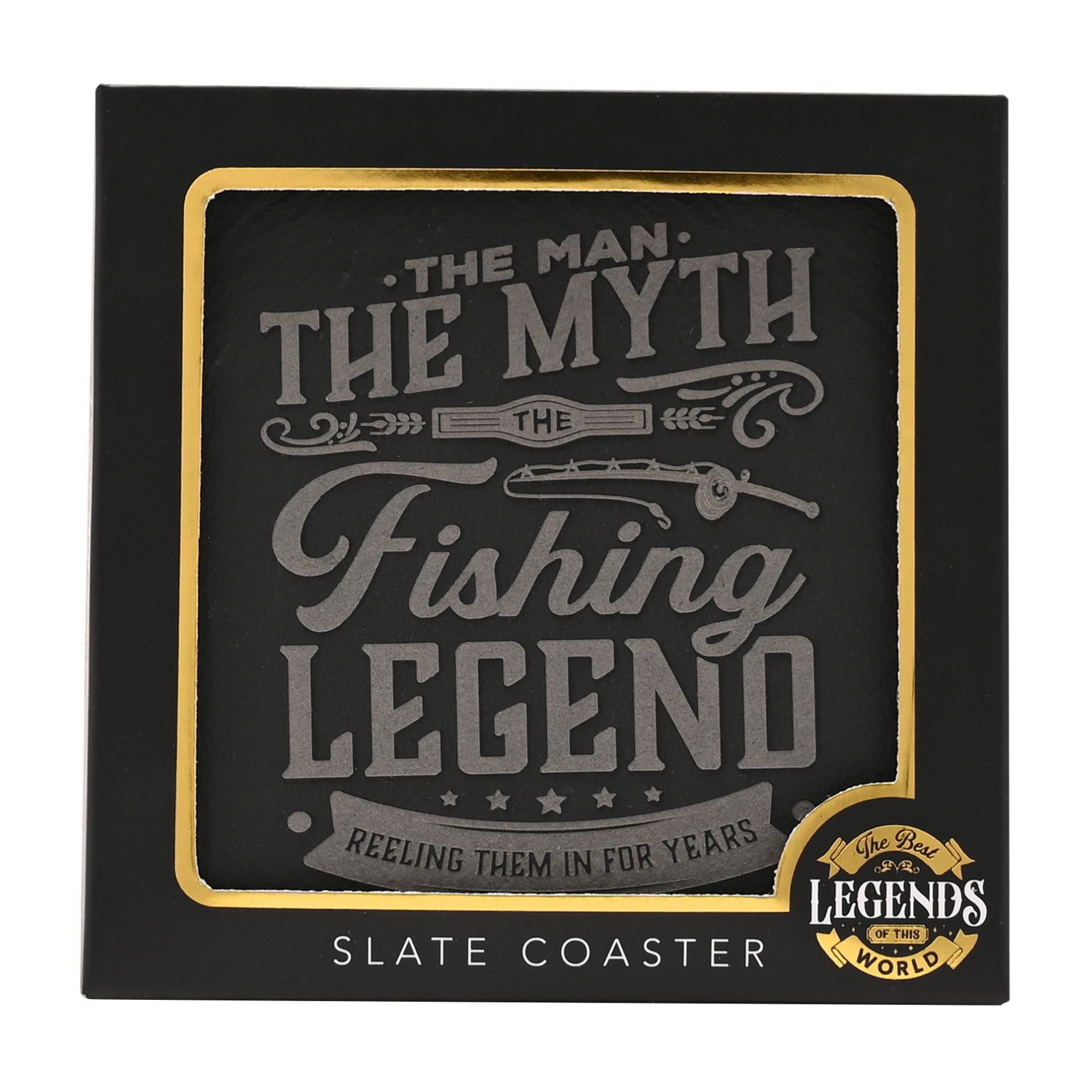 Harvey Makin Legend Slate Coaster - Fishing *(120/100)*