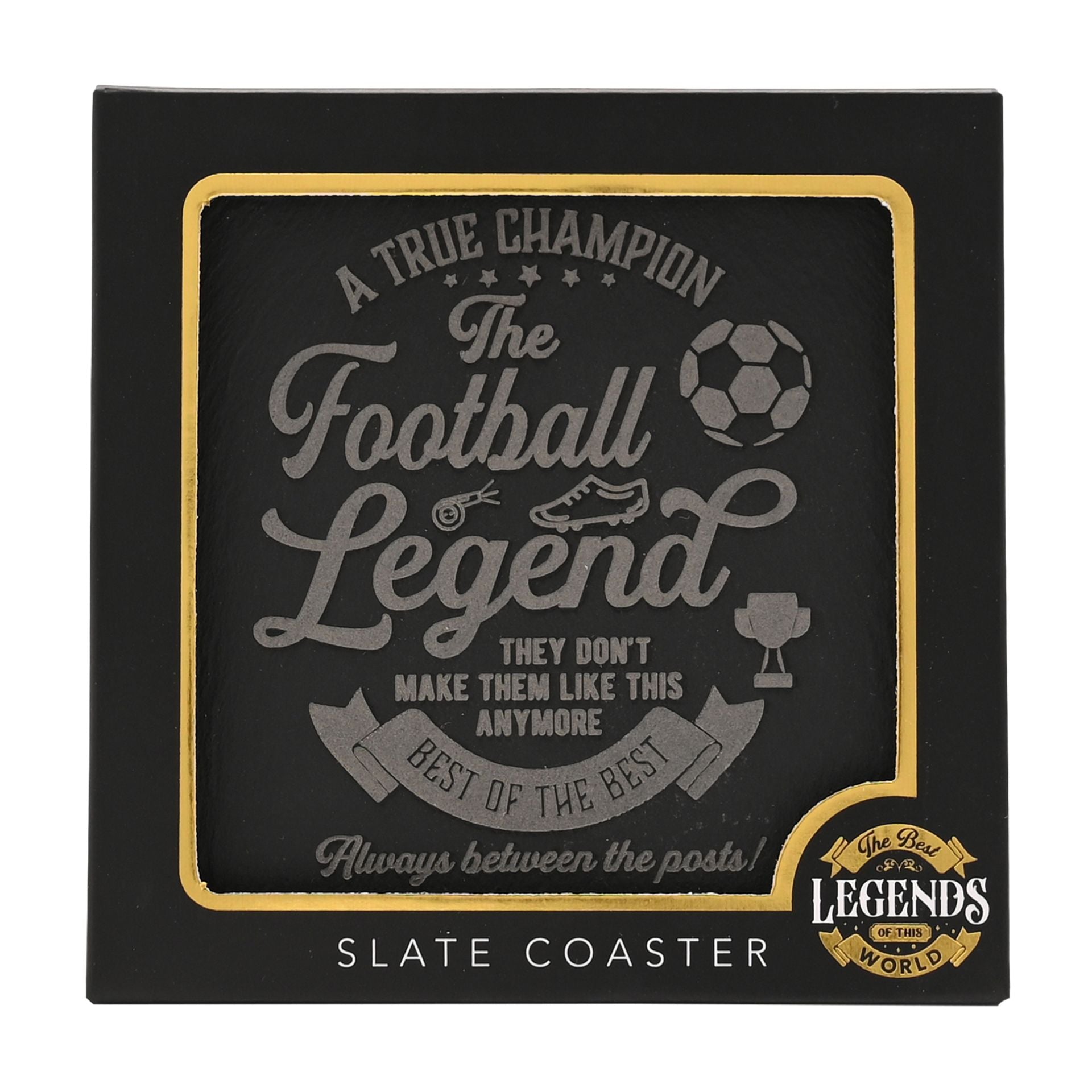 Harvey Makin Legend Slate Coaster - Football