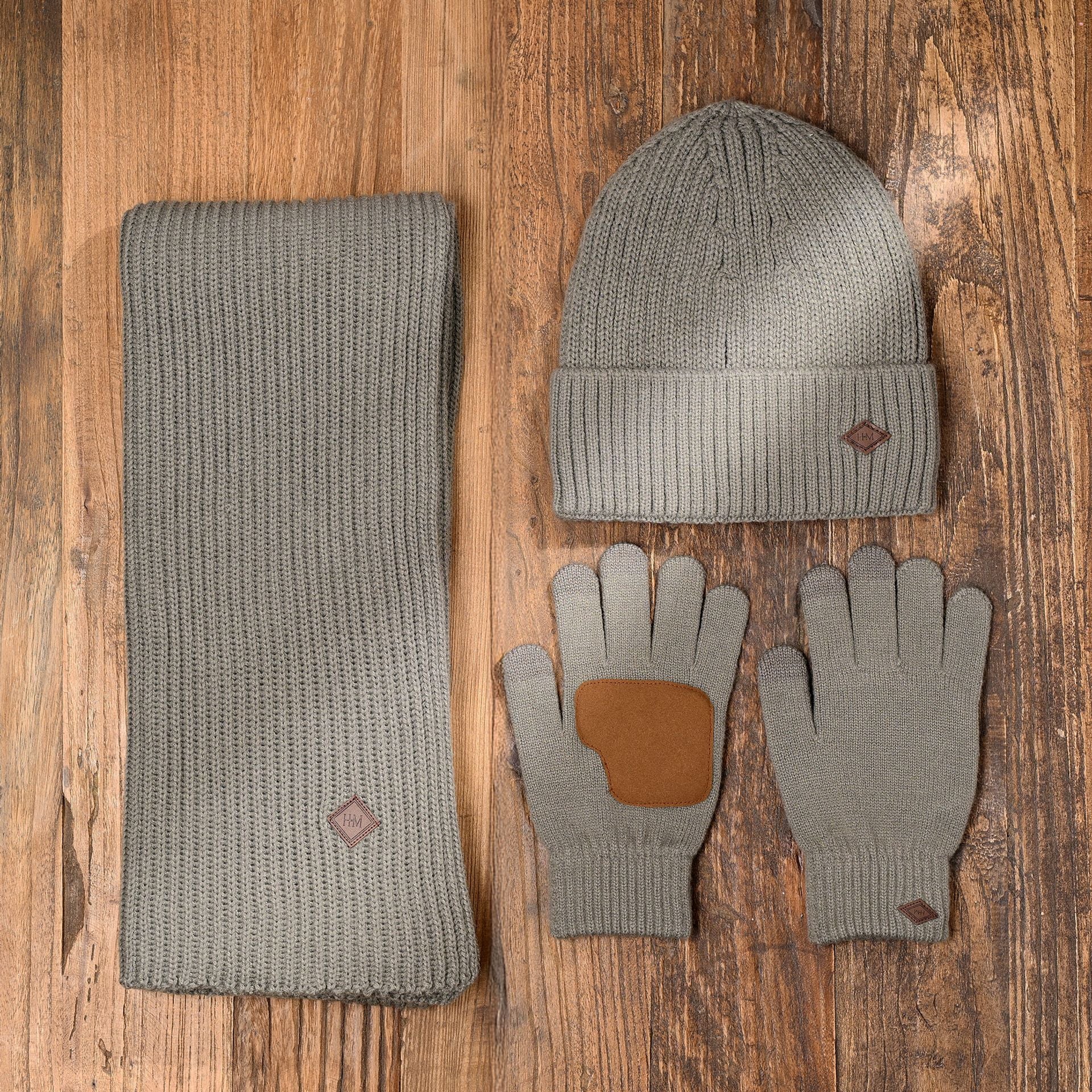 Harvey Makin Layers Hat, Gloves and Scarf Gift Set - Grey