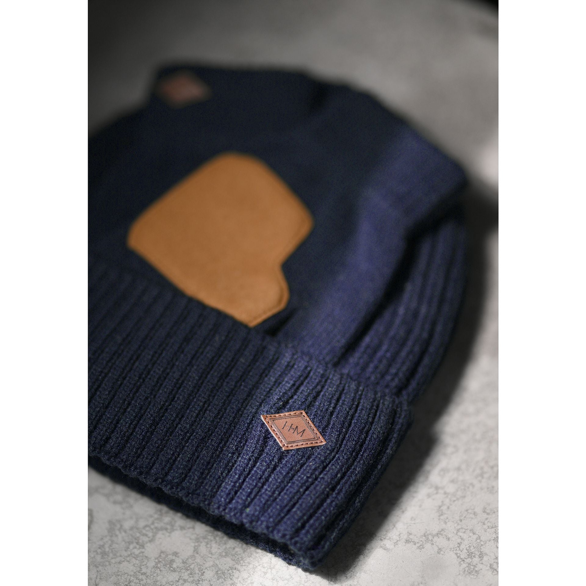 Harvey Makin Layers Hat and Gloves Gift Set - Navy Blue