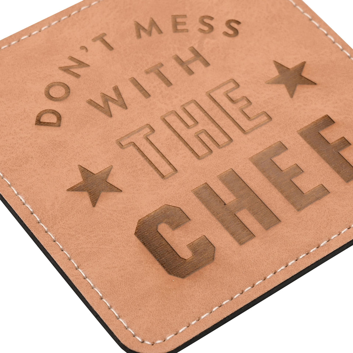 Harvey Makin Wood Coaster - Don't Mess With The Chef