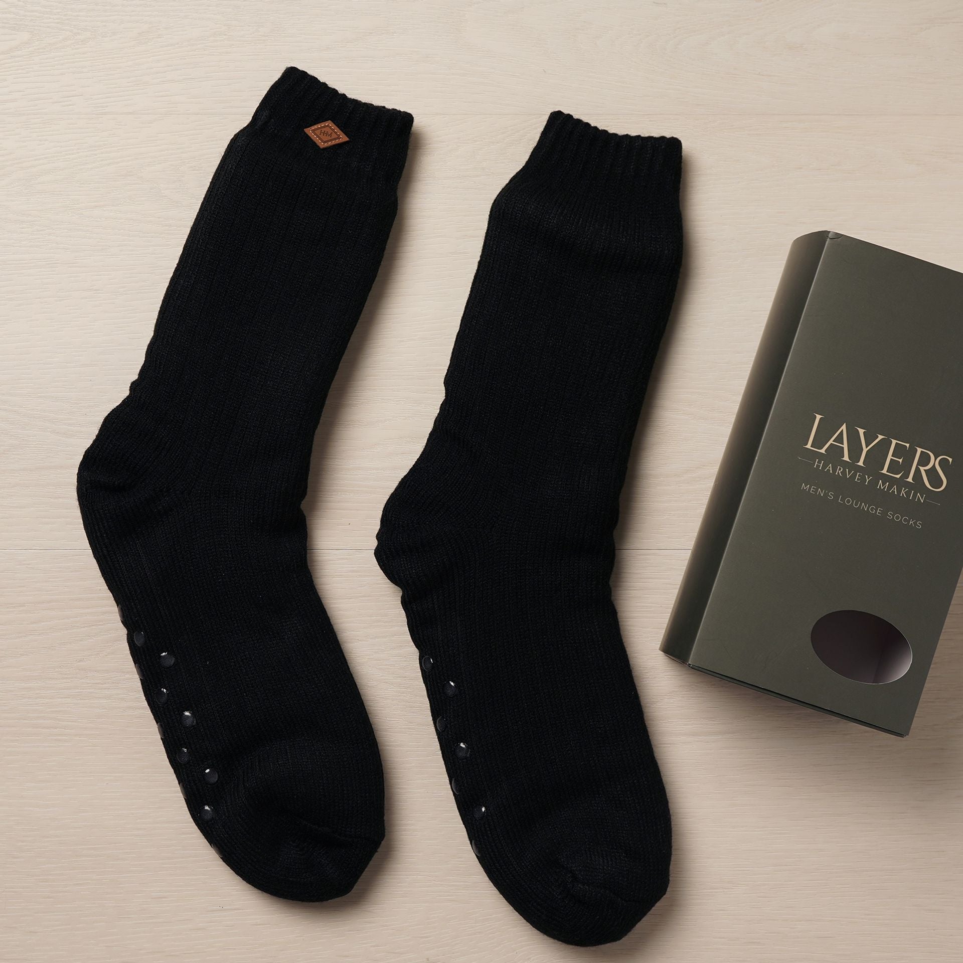 Harvey Makin Layers Chunky Socks Size 5-11 - Black