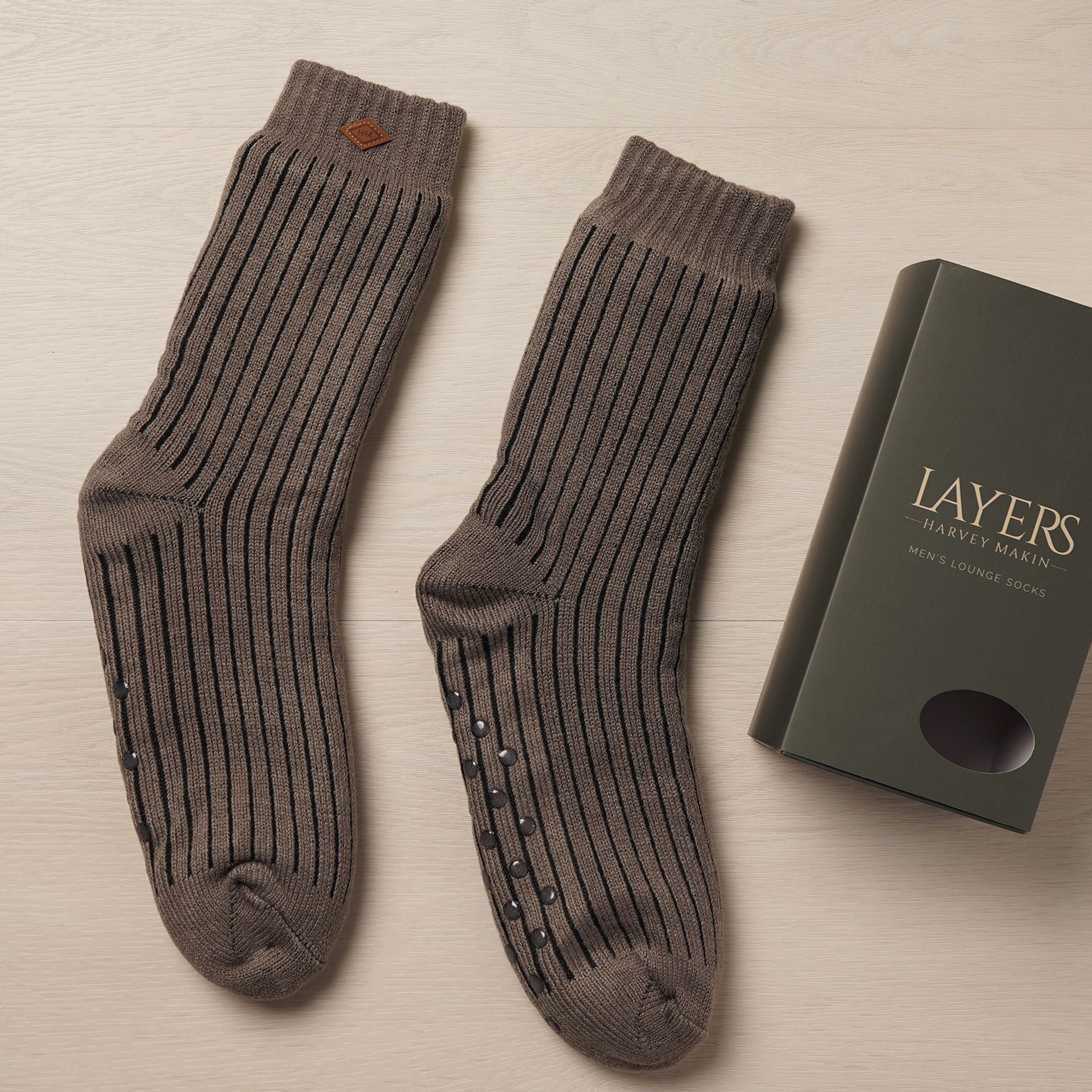 Harvey Makin Layers Chunky Socks Size 5-11 - Grey