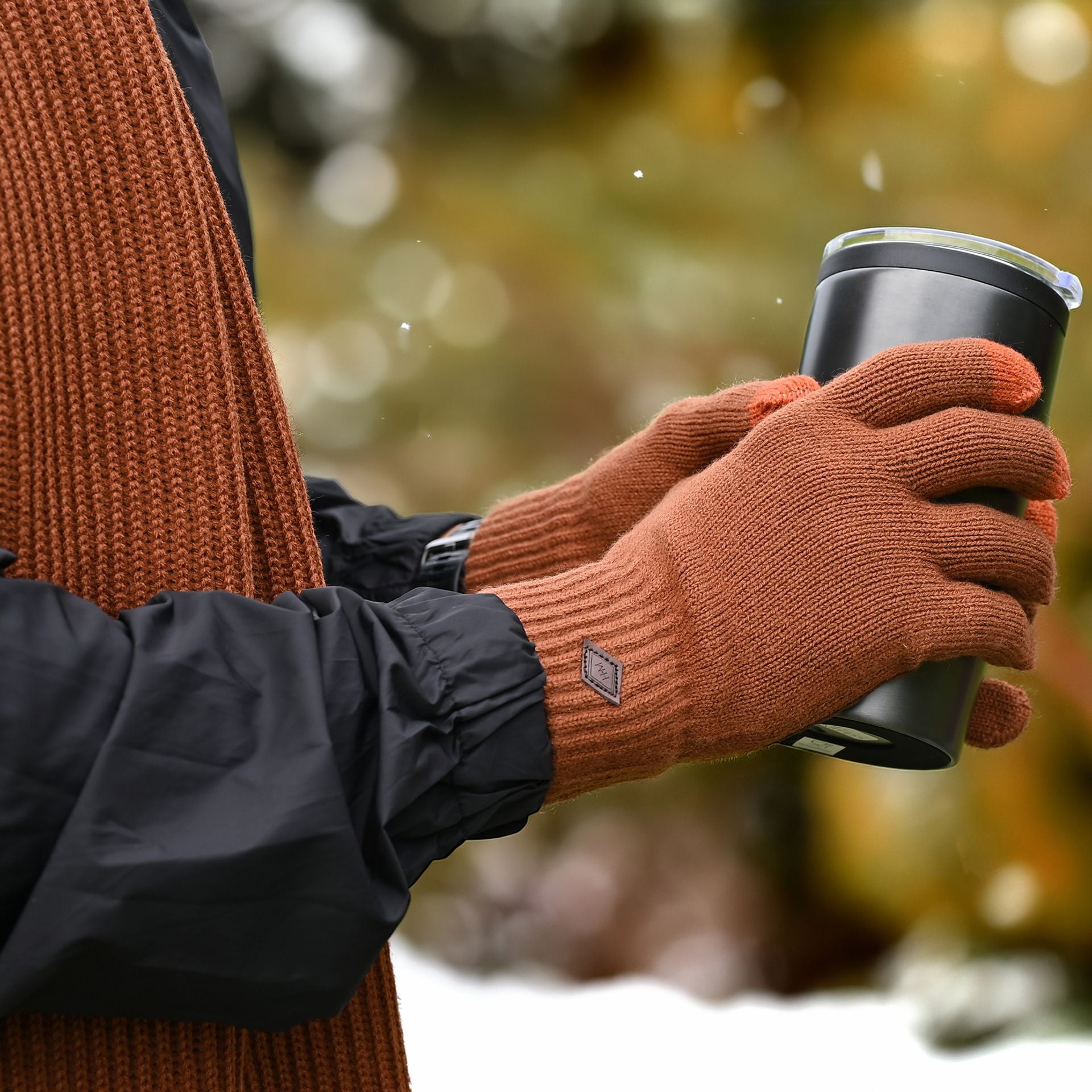 Harvey Makin Layers Hat, Gloves and Scarf Gift Set - Orange