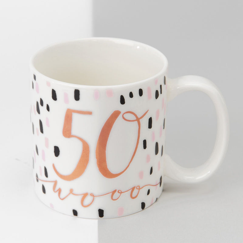 Luxe Ceramic Female Birthday Mug - 50