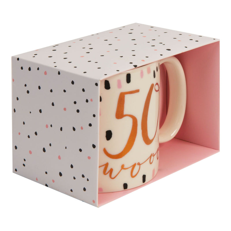 Luxe Ceramic Female Birthday Mug - 50