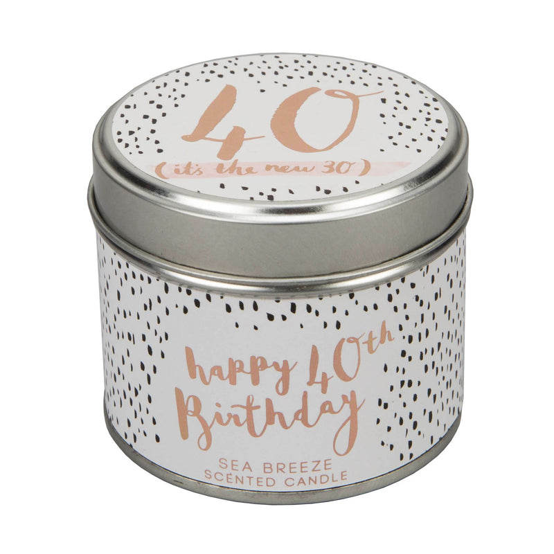 Luxe Candle in a Tin - 40 Birthday