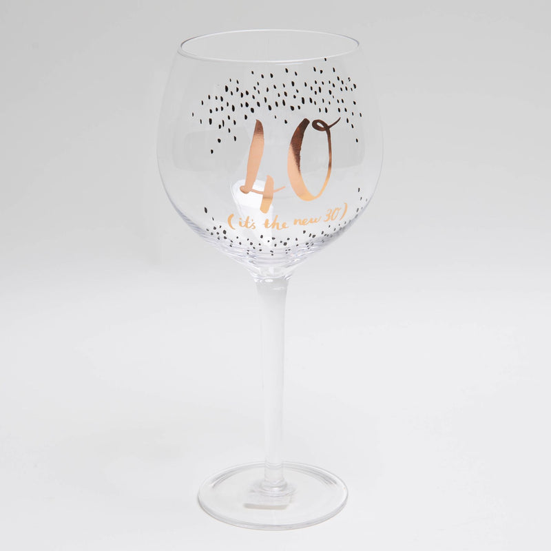 Luxe Birthday Gin Glass - 40