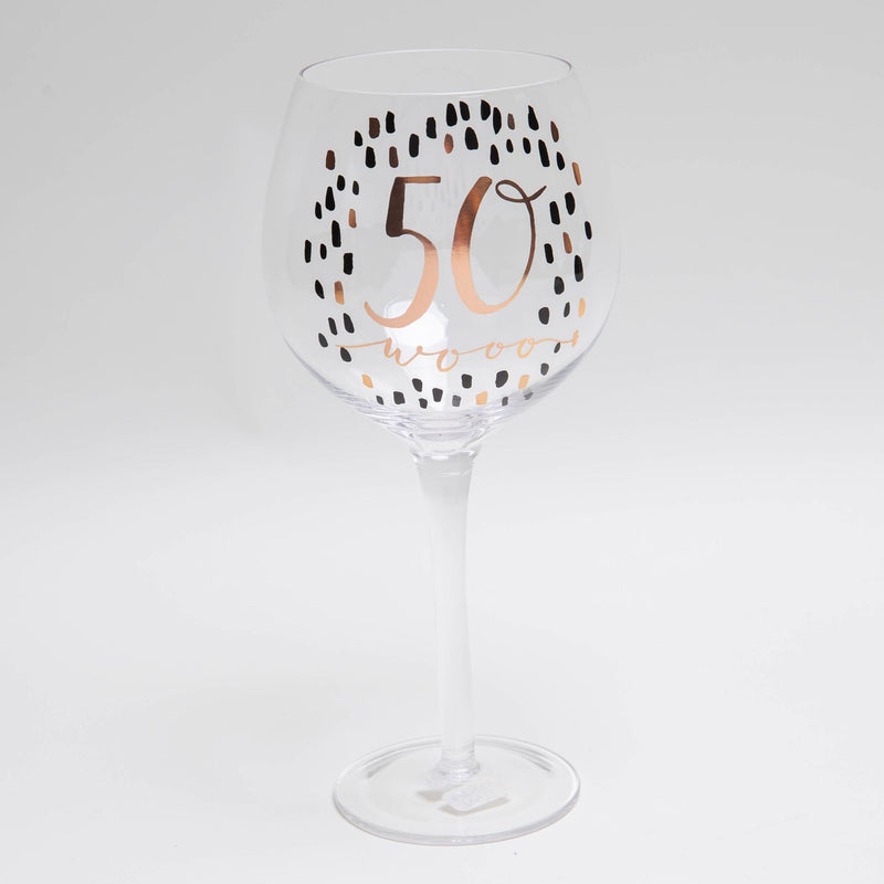 Luxe Birthday Gin Glass - 50