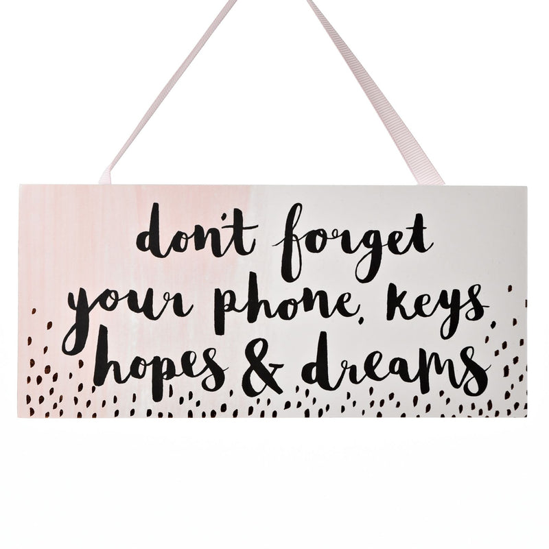 Hotchpotch Luxe Hanging Plaque - Don't Forget