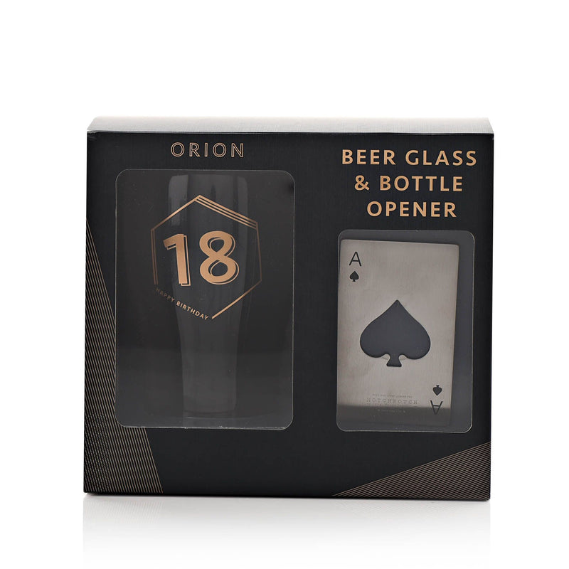 Hotchpotch Orion Beer Glass & Bottle Opener - 18
