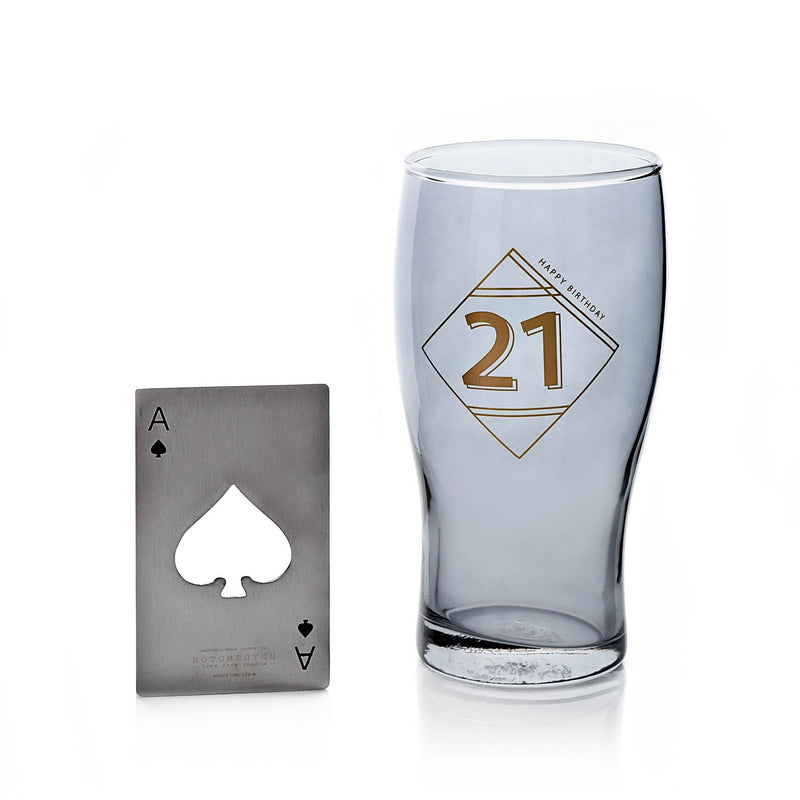 Hotchpotch Orion Beer Glass & Bottle Opener - 21