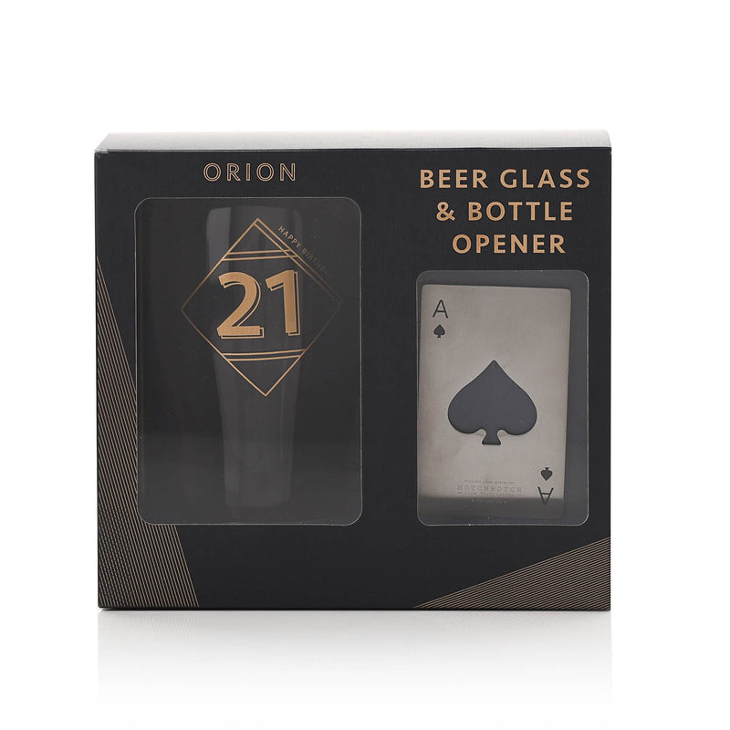 Hotchpotch Orion Beer Glass & Bottle Opener - 21
