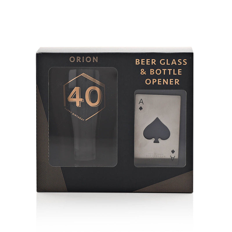 Hotchpotch Orion Beer Glass & Bottle Opener - 40