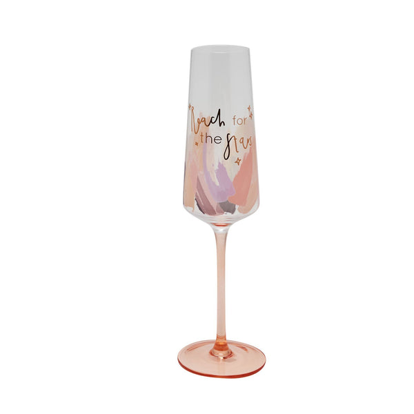 Luxe Brushstroke Birthday Flute Reach For The Stars