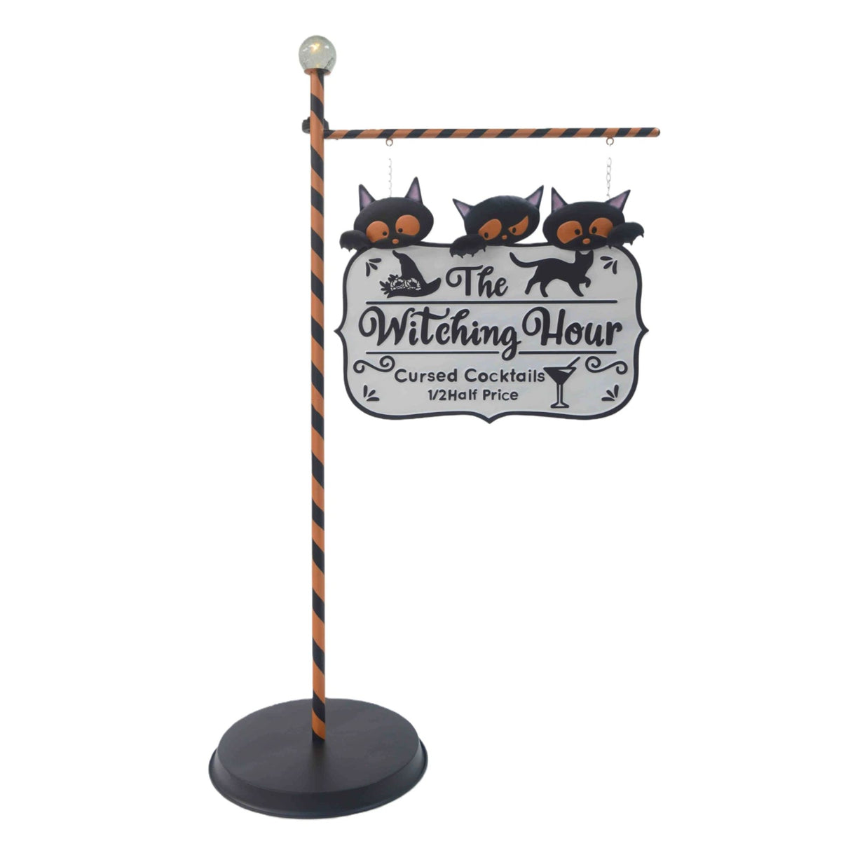 Metal Halloween Sign Witching Hour 153cms