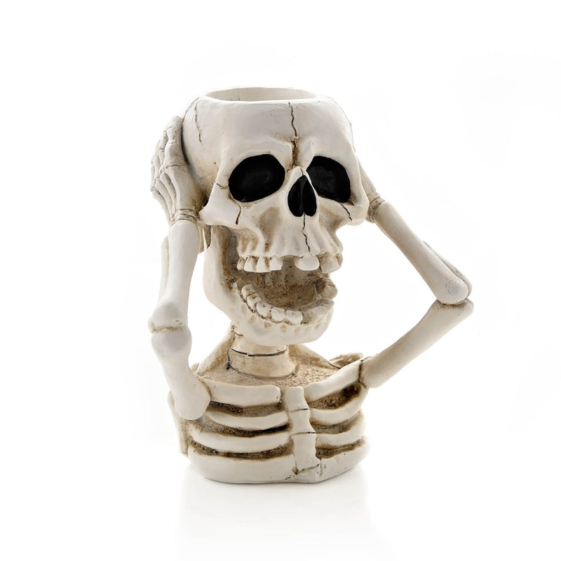 White Skeleton Tea Light Holder