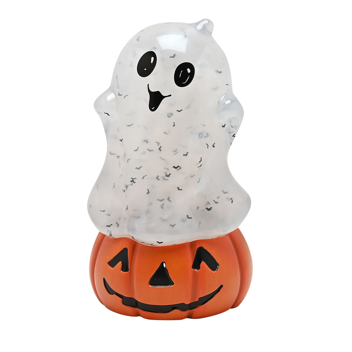 LED Pumpkin Light Up Swirling Glitter With Music 22cm