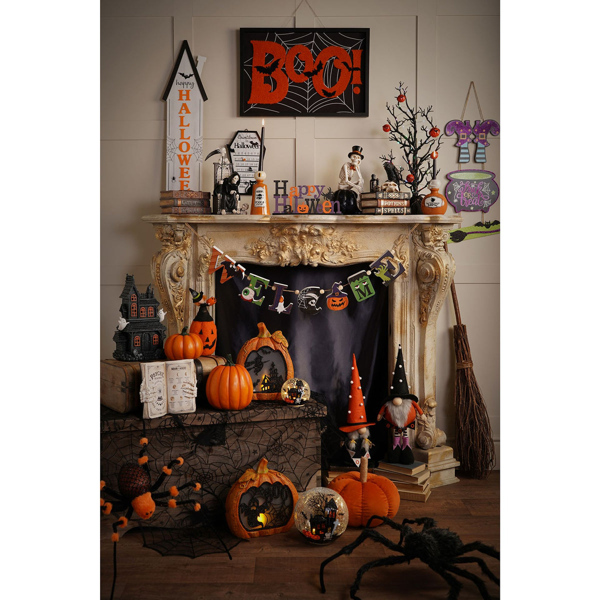 Giant Black Touch Spider Decoration