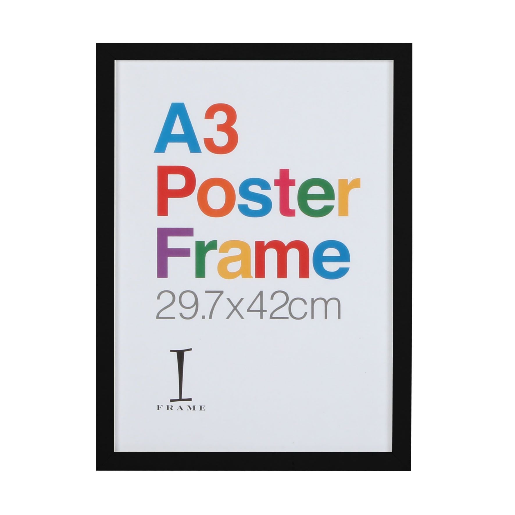 iFrame Wooden Black Poster Frame A3
