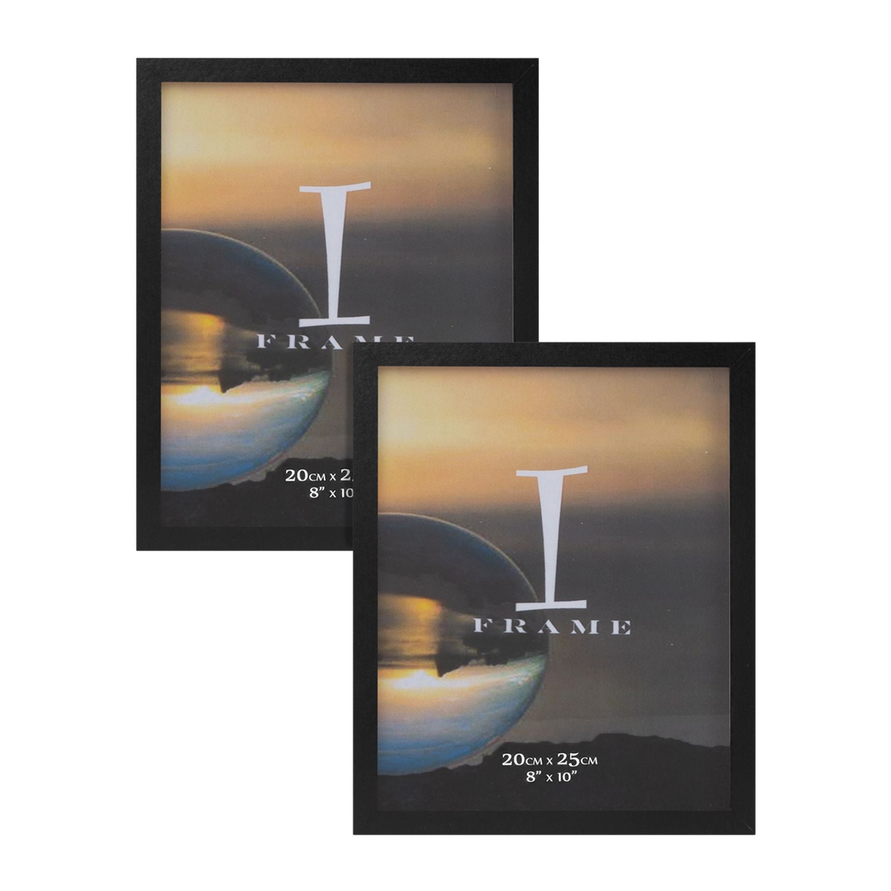 iFrame Set of 2 Photo Frames Black 8" x 10"