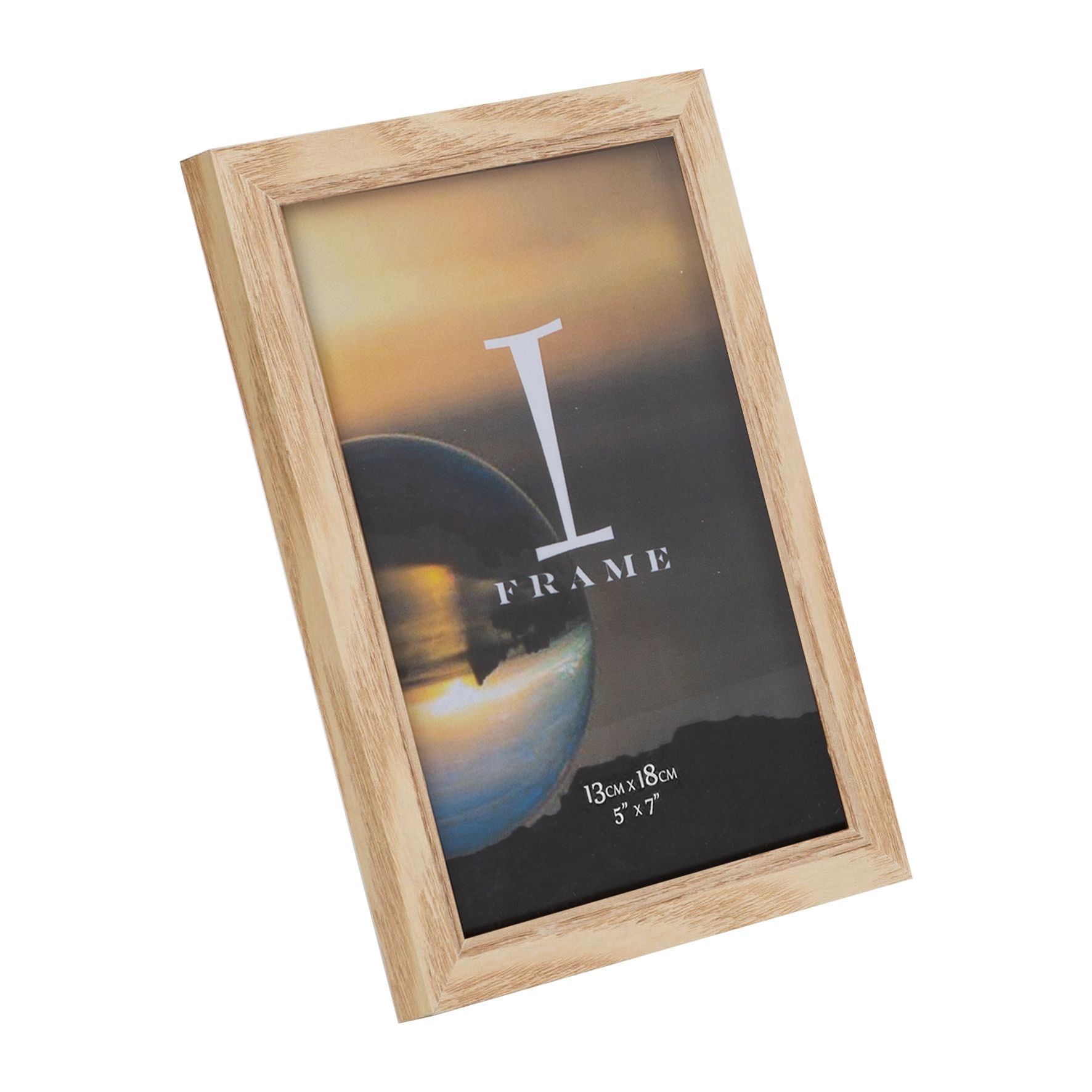 iFrame Set of 3 Photo Frames Oak 5" x 7"