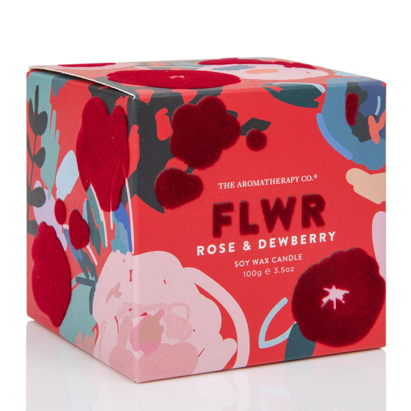 100g FLWR Candle Rose and Dewberry