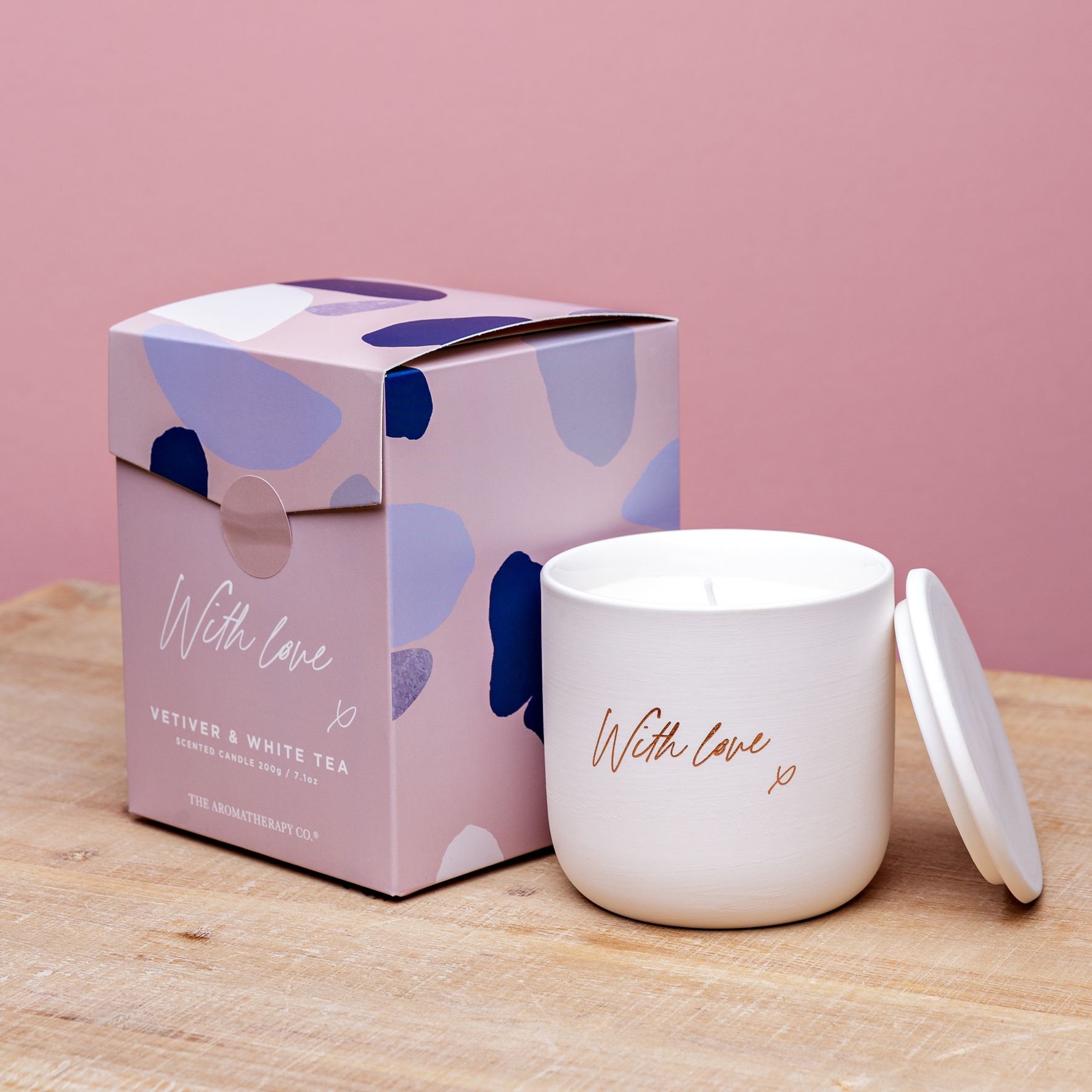 With Love 200g Candle Vetiver and White Tea