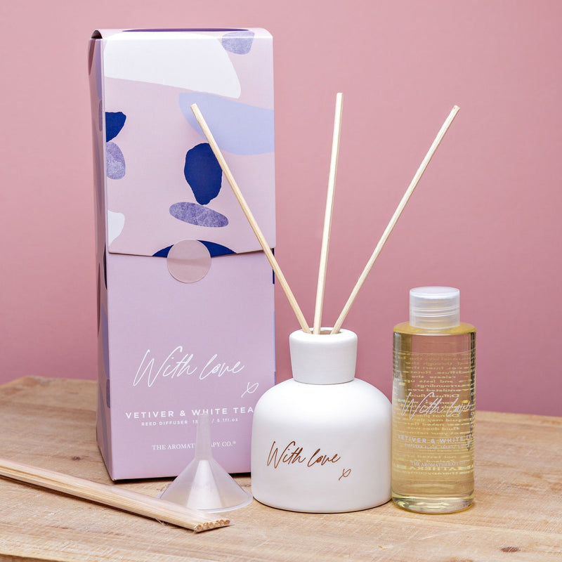 With Love 150ml Reed Diffuser - Vetiver and White Tea