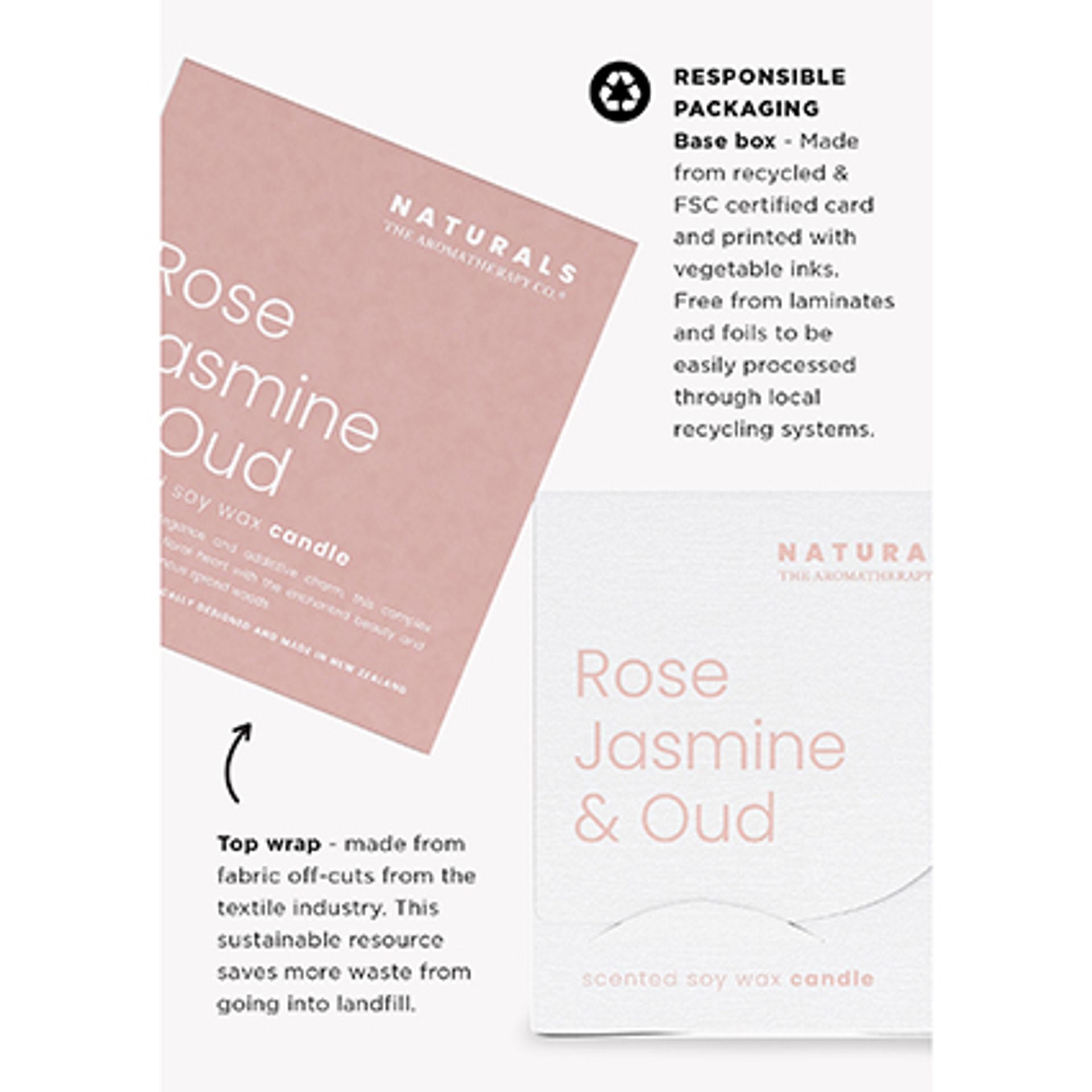 Naturals 400g Candle - Rose Jasmine & Oud