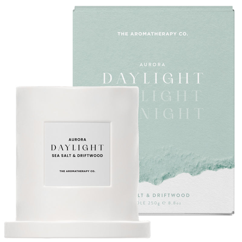 250g Aurora Daylight Ceramic Candle Sea Salt & Driftwood