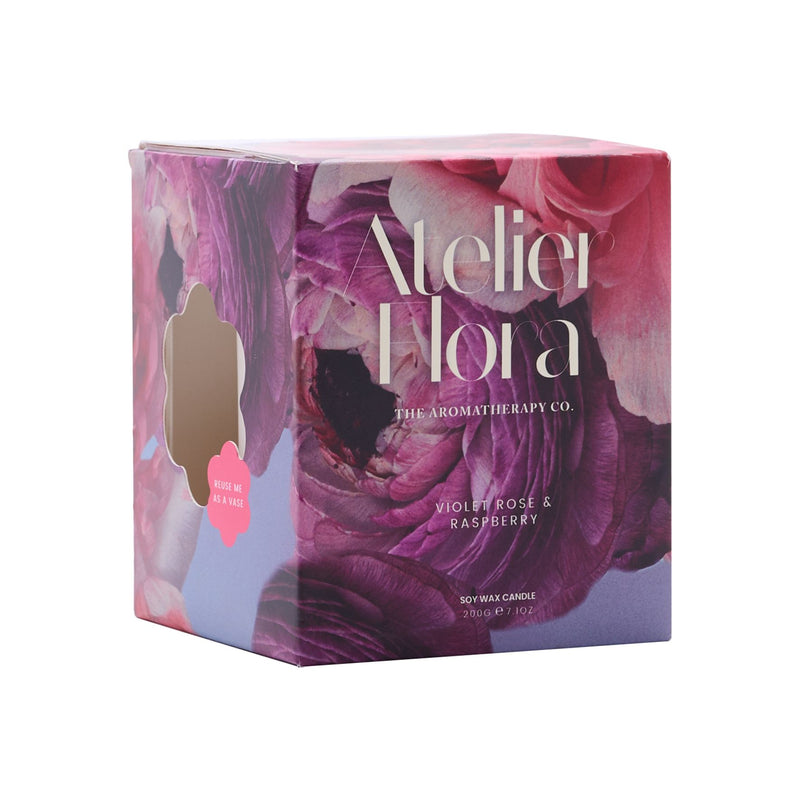 Atelier Flora 200g Candle - Violet Rose & Raspberry