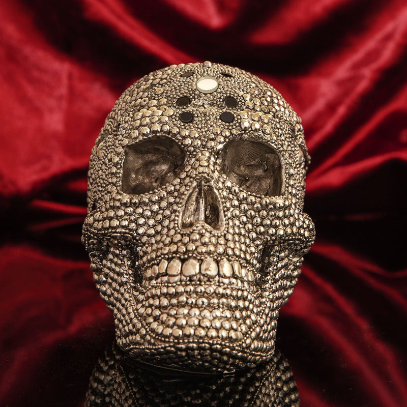 Embellished Skull Storage Figurine