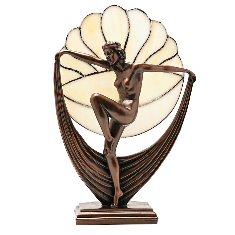 Juliana Art Nouveau Bronze Dancer Figurine Lamp