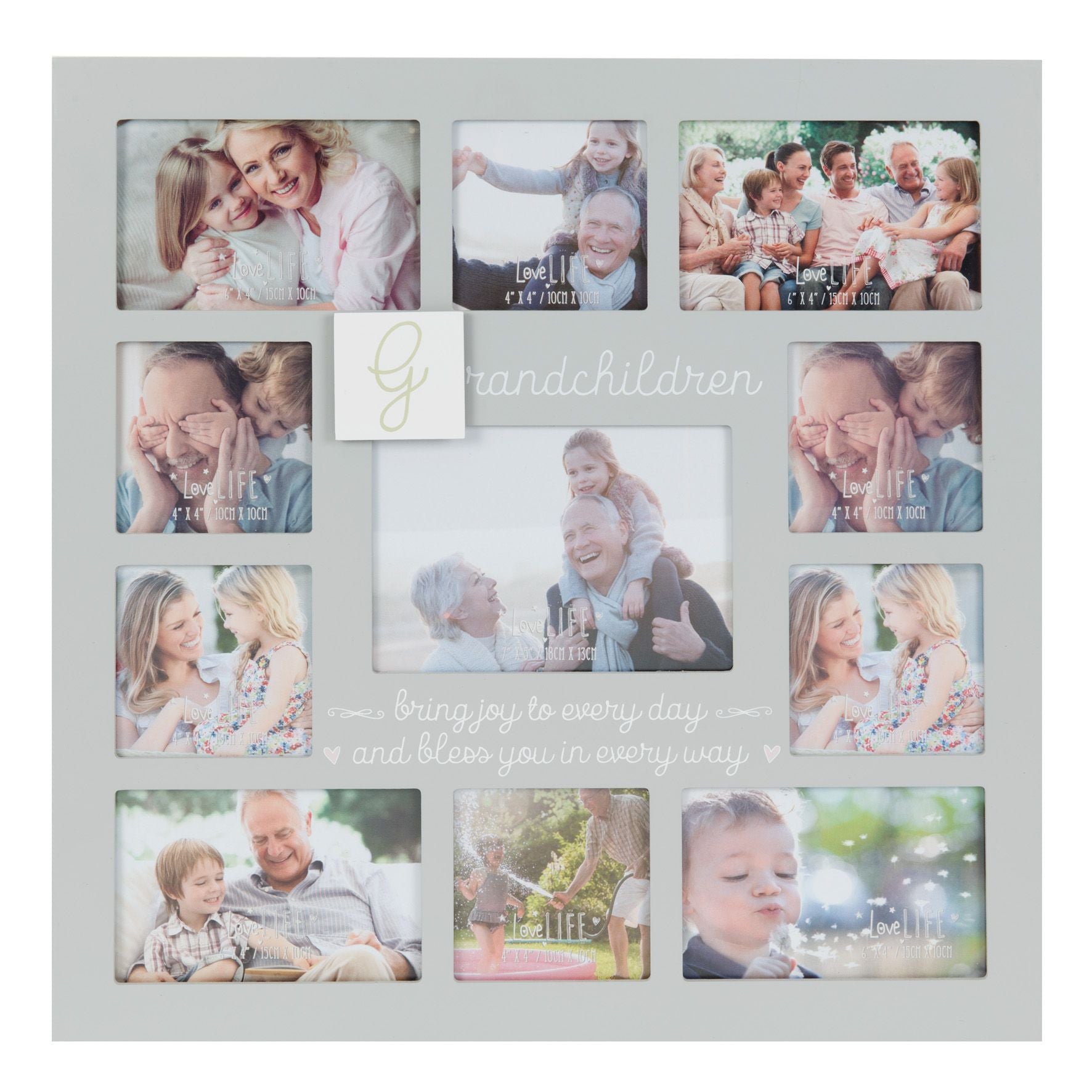 Love Life Multi Aperture Photo Frame - Grandchildren