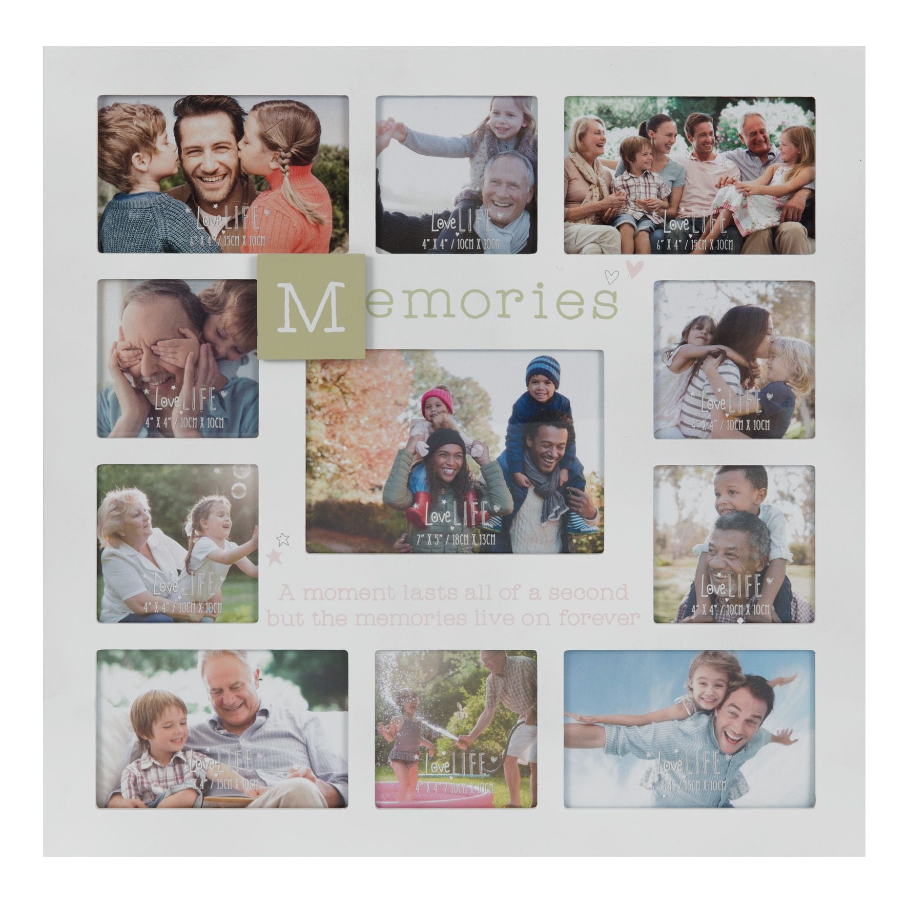 Love Life Multi Aperture Photo Frame - Memories *(4/8)*