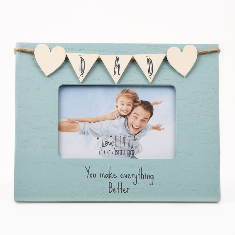 Love Life 6" x 4" Frame with Bunting - Dad