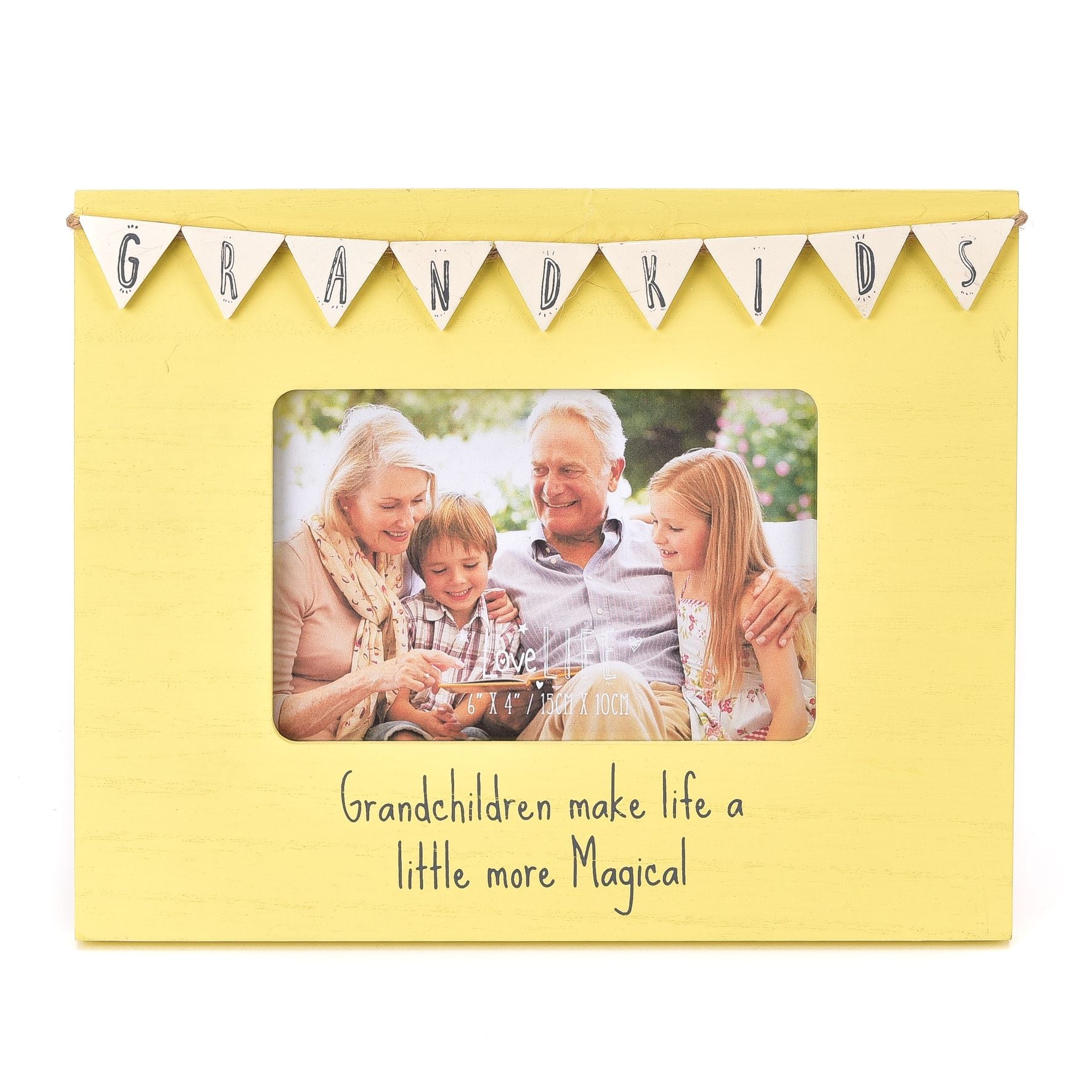 Love Life 6" x 4" Frame with Bunting - Grandkids