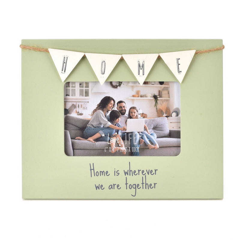 Love Life 6" x 4" Frame with Bunting - Home