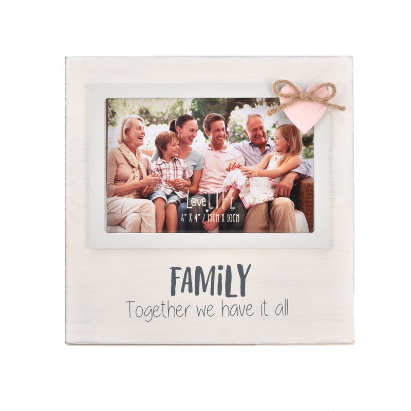 Love Life 6" x 4" Frame with Hanger - Family