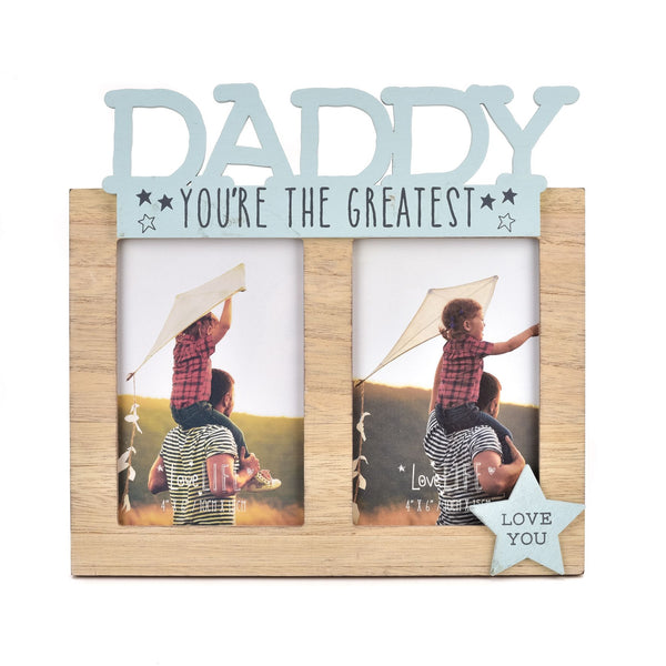 Love Life Double 4" x 6" Frame - Daddy