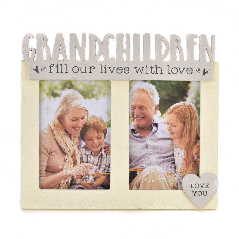 Love Life Double 4" x 6" Frame - Grandchildren