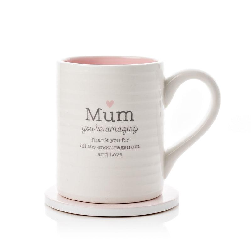 Love Life Mug & Coaster Set - Mum